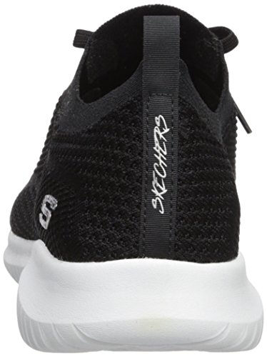 Skechers Ultra Flex Statements, Zapatillas sin Cordones para Mujer, Negro (Black/White BKW), 41 EU