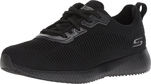 Skechers Women's BOBS Squad-Tough Talk Sneakers , Negro ( Black Engineered Knit/Trim Bbk) , 6 UK 39 EU