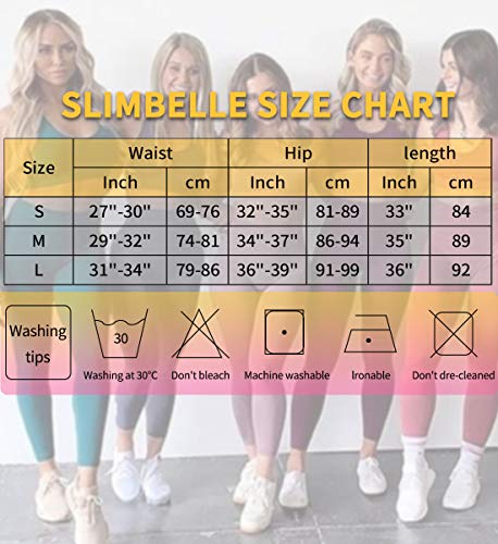 SLIMBELLE Mallas Push up Mujer Leggings Shorts Deportivos Pantalones Yoga Leggins de Cintura Alta Bolsillos Cortos Pantalón Deporte Verano para Fitness Correr Entrenamiento