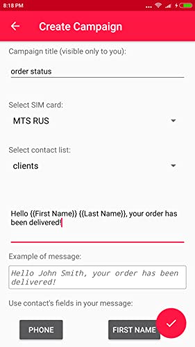 SMS Sending App