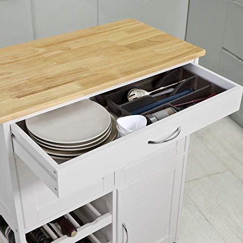 SoBuy FKW45-WN,Carrito de Cocina,estantería de Cocina,67x37x87cm,ES