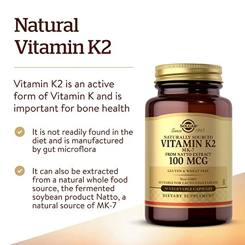 Solgar Vitamina K2 (MK-7) Natural 100 µg Cápsulas vegetales - Envase de 50