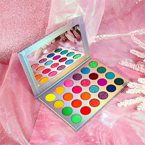 Sombra de ojos de 24 colores sombra de ojos fluorescente sombra de ojos luminosa paleta de maquillaje resaltador cosméticos