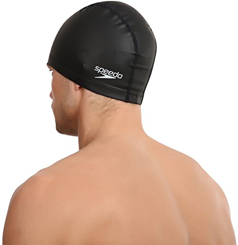 Speedo Pace Gorro de natación, Unisex, Negro, Talla Única