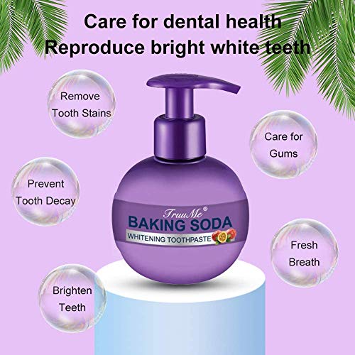 Stain Removal Whitening Toothpaste, Baking Soda Toothpaste, Prevenir la Caries Dental, Pasta de Dientes de Bicarbonato de Sodio, Prevenir la Caries Dental, Eliminación de Manchas