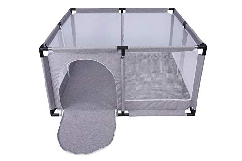 Star Ibaby Oxford XL - Parque de Bebés Ultraligero color Soft Grey