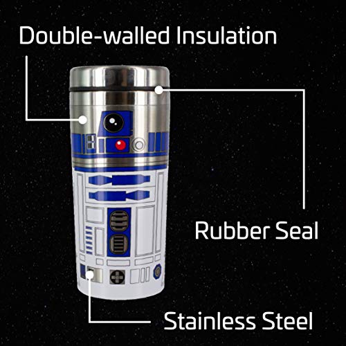 Star Wars: El último Jedi R2-D2 Taza de Viaje, Multicolor