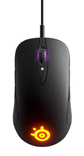 SteelSeries Sensei Ten - Ratón de Juego, Sensor óptico TrueMove Pro de 18 000 CPI, Diseño ambidiestro, 8 Botones programables, Cableado, Negro