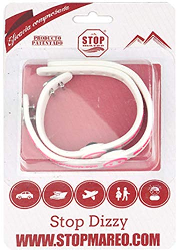 Stop mareo y Naúseas, Pulsera Antimareo. (S, Blanco)