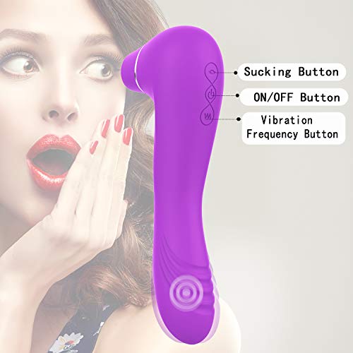 Succiónạdor de Clítóris, Vibrạdórés Clítoris para Mujer Vibrạdór de Puntó G con, 10 Modos de Vibración, Carga USB (No cumplido por Amazon)