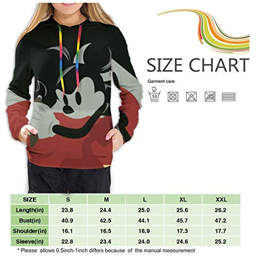 Sudadera con capucha para mujer, diseño de Mickey Mouse Negro Negro ( Medium