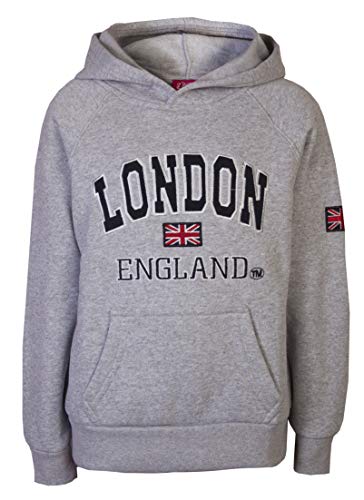 Sudadera Love Lola con capucha, para niños y niñas, recuerdo de Londres Gris gris claro 9-10 Años