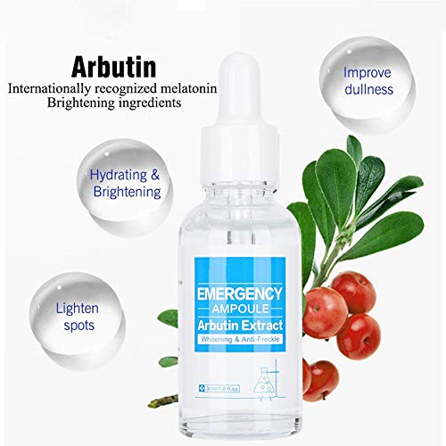 Suero Hidratante con Extracto de Arbutina Serum Reparador de la Piel Extracto de Cuidado de la Piel Esencia Facial Calmante Antienvejecimiento 30ml