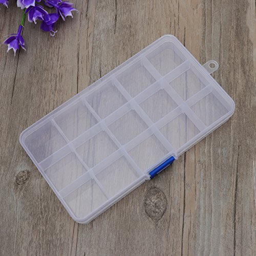 SUPVOX 4 unids Caja de Almacenamiento de Contenedores de Joyería de Plástico Organizador de Joyería Divisor 15 Rejillas para Washi Tape Joyería Maquillaje Suministros de Arte