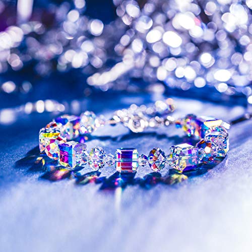 Susan Y Regalo de Navidad Pulsera Mujer una pequeña novela pulsera de mujer con aurora boreal cristales de swarovski joyas para niñas madre aniversario