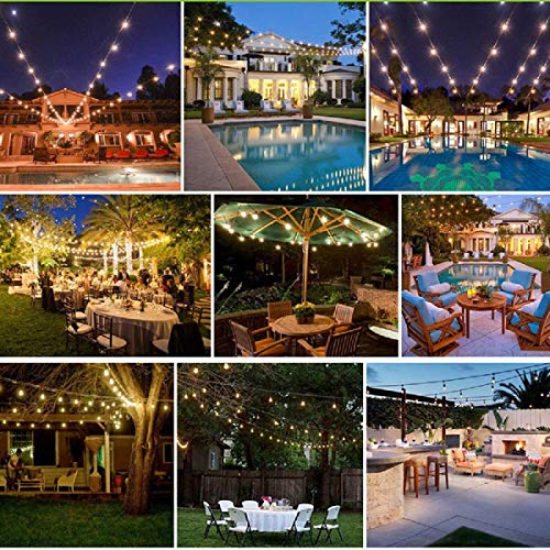 Svater Luces de Cadena,2x15M Impermeable Cadena de Luz, S14 Guirnaldas Bombillas Luminosas de Exterior con 2x15 Globe LED Bombillas,Guirnalda Luces Exterior Perefcto para Jardín Patio Fiesta