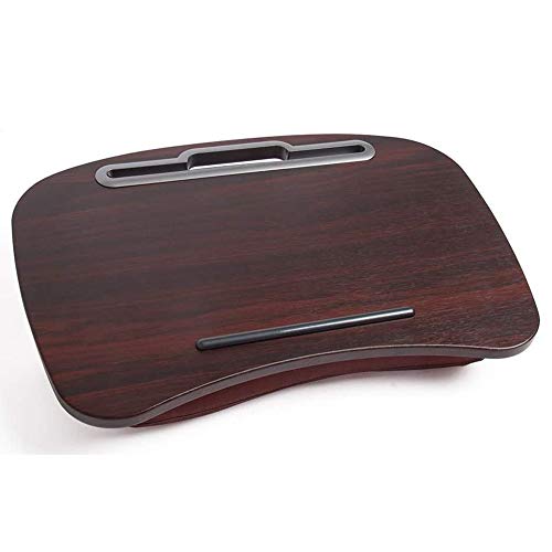 SVHK Lap Desk - Espresso-Caber hasta 17,3 Pulgadas portátiles y Tablet La mayoría Sofá Cama Mesa de Bandeja de TV for la Tabla de Alimentos - Stand-Ideal for Trabajar Desde su casa Volver Almohada