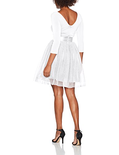 Swing Vestido para Mujer, Blanco (Creme/silbergrau 9416), 34