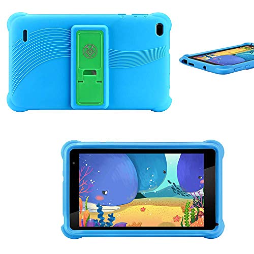 Tablet qunyiCO Android 10.0 GO, para niños, 7 Pulgadas 32GB Cámara WiFi 2GB RAM Pantalla táctil HD 1024 * 600 Funda a Prueba de niños Control Parental Aprendizaje Google Certified Playstore (Azul)