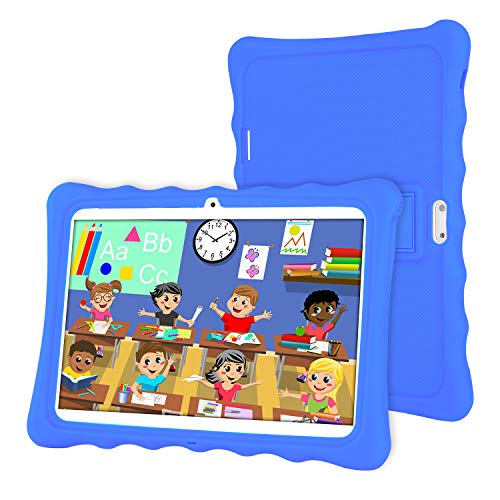 Tableta 10 Pulgadas,LAMZIEN Android 8.1 Tablet Infantil,2GB RAM y 32GB ROM,Quad-Core 1.8Ghz,3G Dual-Sim,Wifi, Bluetooth,Cámara Dual,Google Play,Juegos Educativos,Azul