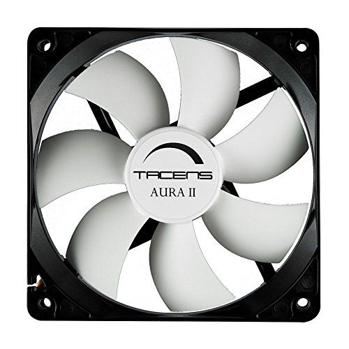 Tacens Aura II - Ventilador para ordenador (8 cm, +60.000 h, sistema anti-polvo), negro