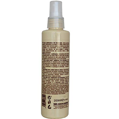 Tahe Bronze Spray Post Solar Sublimador/Potenciador de Bronceado, Acción Calmante y Refrescante, 200 ml