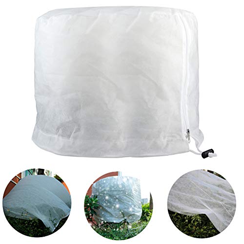 TAKEFUNS - Fundas cilíndricas para Proteger Las Plantas, arbustos y heladas, con cordón de Ajuste, Bolsa de protección de jardinería, Protector de árbol para el Invierno