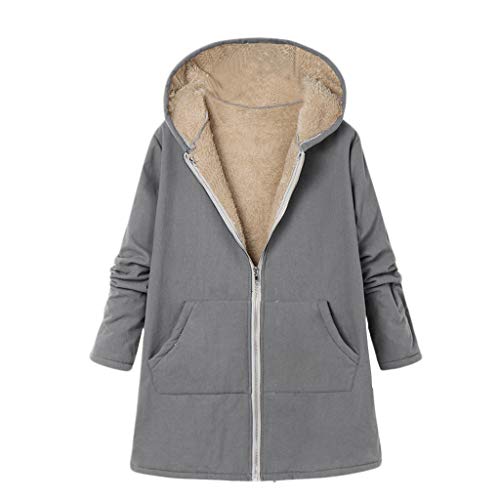 Talla Extra Women Winter Warm Impreso Bolsillos Más Gruesa Cremallera Abrigo con Capucha Desgastar 2019 Nuevas Mujeres Chaqueta OtoñO Manga Larga Gruesa Sudadera con Cremallera