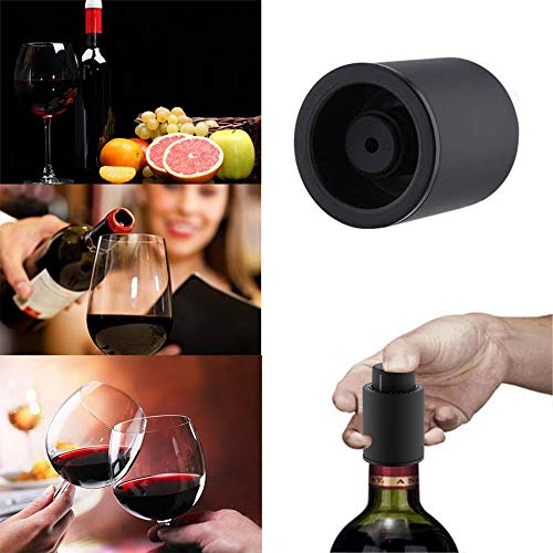 Tapones de Botella para Champán/vino, 2 Unidades, Tapón de Vacío con Marcador de Fecha, Reutilizables, Tapón de Botella de Vino, Bomba de Vacío de Corcho, el Mejor Regalo para Los Amantes del Vino