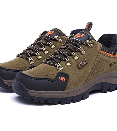 Tasty Life Zapatos Casuales para Hombre Al Aire Libre Europa Y Estados Unidos Zapatos Planos Transpirables Cómodos Adecuados para Senderismo Al Aire Libre(Brown,41)