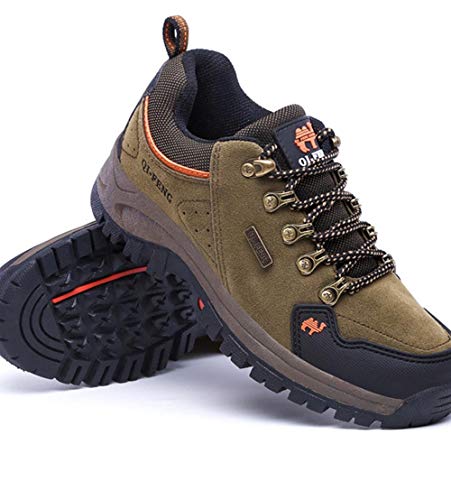 Tasty Life Zapatos Casuales para Hombre Al Aire Libre Europa Y Estados Unidos Zapatos Planos Transpirables Cómodos Adecuados para Senderismo Al Aire Libre(Brown,41)