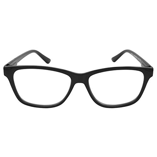 TBOC Gafas de Lectura Presbicia Vista Cansada - Graduadas +3.50 Dioptrías Montura de Pasta [Negra] de Diseño Moda para Hombre Mujer Unisex Lentes de Aumento para Leer Ver de Cerca