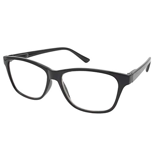 TBOC Gafas de Lectura Presbicia Vista Cansada - Graduadas +3.50 Dioptrías Montura de Pasta [Negra] de Diseño Moda para Hombre Mujer Unisex Lentes de Aumento para Leer Ver de Cerca