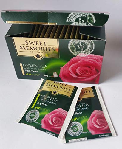 Té verde con pétalos de rosa búlgaros, 100% natural