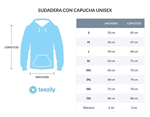 TEEZILY Sudadera con Capucha Unisex Esto ES Cartagena - Azul eléctrico - XXL