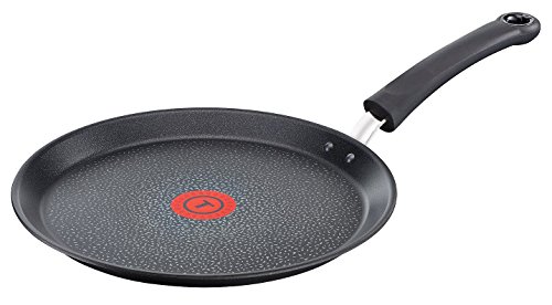 Tefal Talent Pro E44011 Sartén para Crepes, 26 x 26 Cm, Revestimiento Antiadherente, Negro