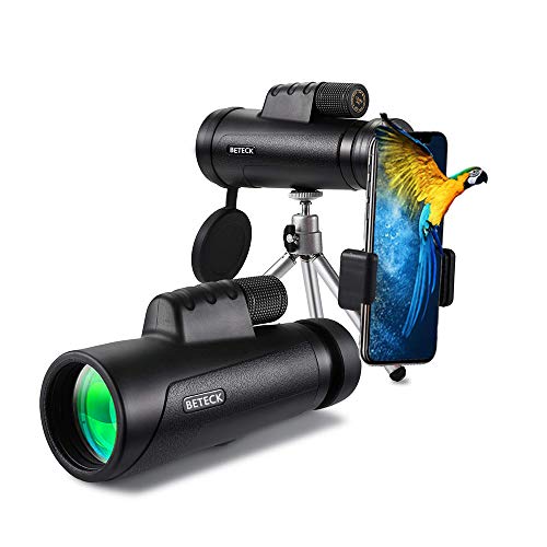 Telescopio Monocular 12 x 50, BETECK HD Zoom Óptico Telescopio Impermeable y a Prueba de Niebla para la observación de pájaros, Turismo, Caza, Acampada y Concierto (12X50)