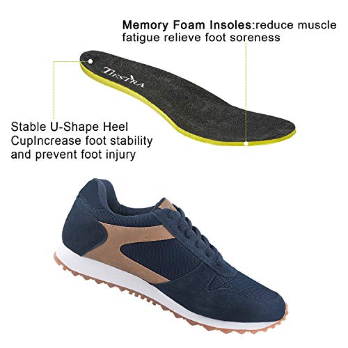 TIESTRA Zapatillas de Correr para Hombre,Running para Hombre Aire Libre y Deporte Transpirables Casual Zapatos Gimnasio Correr Sneakers,Hombre,Blue 41