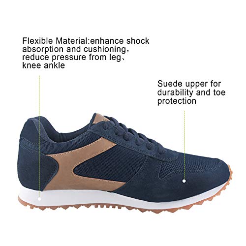 TIESTRA Zapatillas de Correr para Hombre,Running para Hombre Aire Libre y Deporte Transpirables Casual Zapatos Gimnasio Correr Sneakers,Hombre,Blue 41