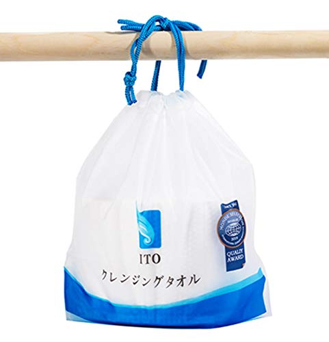 Toallas desechables faciales de ITO Japón, toallitas faciales, almohadillas desmaquillantes,pieles sensibles, toallitas para niños,Pack x3 (80 pañuelos por rollo)