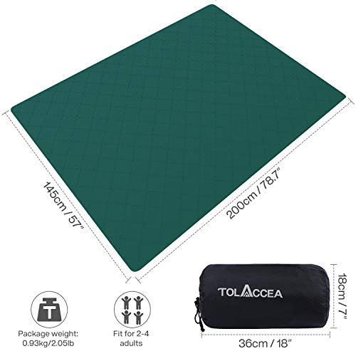 Tolaccea - Manta de forro polar para exteriores, impermeable, ideal para picnic, torneo de playa, uso en climas fríos