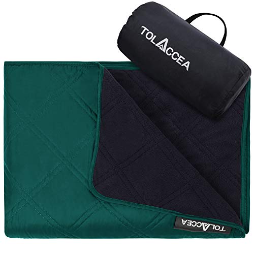 Tolaccea - Manta de forro polar para exteriores, impermeable, ideal para picnic, torneo de playa, uso en climas fríos