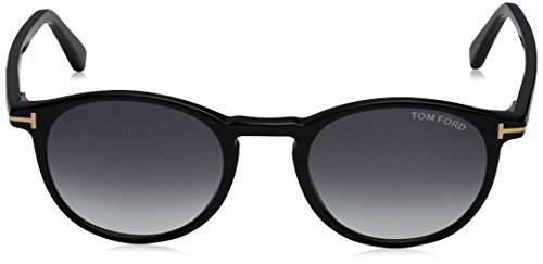 Tom Ford FT0539 01B 48 gafas de sol, Negro (Negro LucidoFumo Grad), 48.0 para Hombre