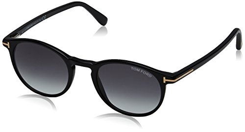 Tom Ford FT0539 01B 48 gafas de sol, Negro (Negro LucidoFumo Grad), 48.0 para Hombre