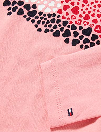 Tommy Hilfiger Baby Girl Tommy tee L/s Camisa, Pink, 80 para Bebés