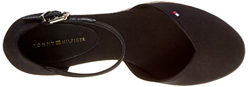 Tommy Hilfiger Basic Closed Toe Mid Wedge, Sandalias con Punta Abierta para Mujer, Negro (Black Bds), 39 EU