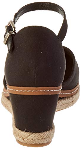 Tommy Hilfiger Basic Closed Toe Mid Wedge, Sandalias con Punta Abierta para Mujer, Negro (Black Bds), 39 EU