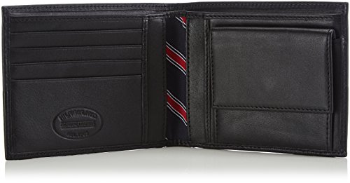 Tommy Hilfiger Eton CC and Coin Pocket, Cartera Hombre^Mujer, Black, OS