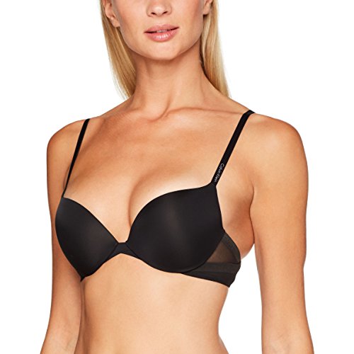 Tommy Hilfiger Plunge (Icon) Sujetador con Push-up, Negro (Black 001), 75B (Talla del Fabricante: 0B34) para Mujer