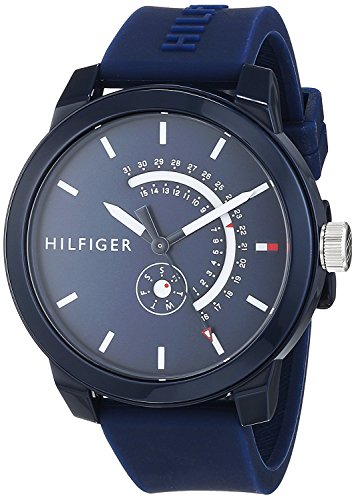 Tommy Hilfiger Reloj Analógico para Hombre de Cuarzo con Correa en Silicona 1791482